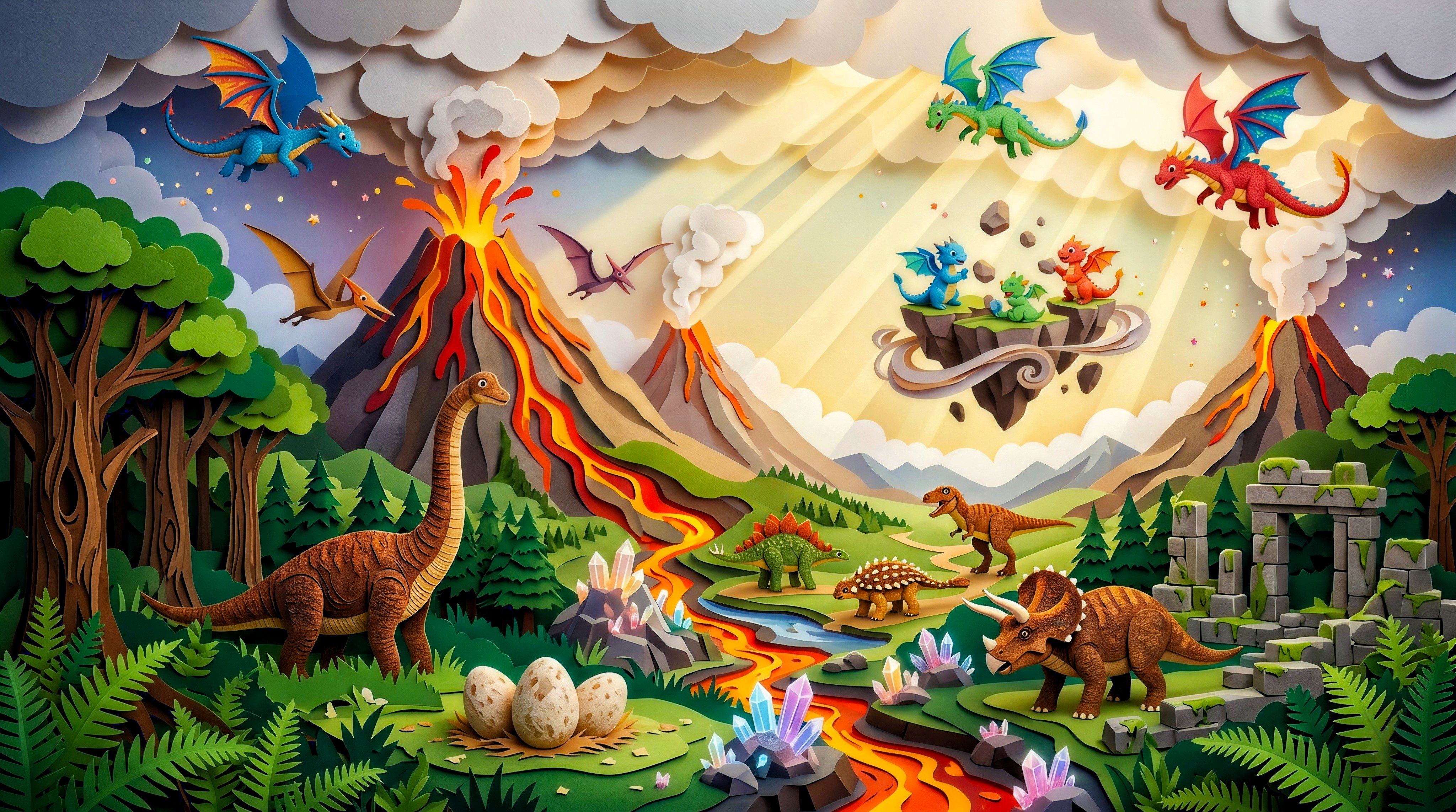 Volcano Valley Coloring Book — coming soon